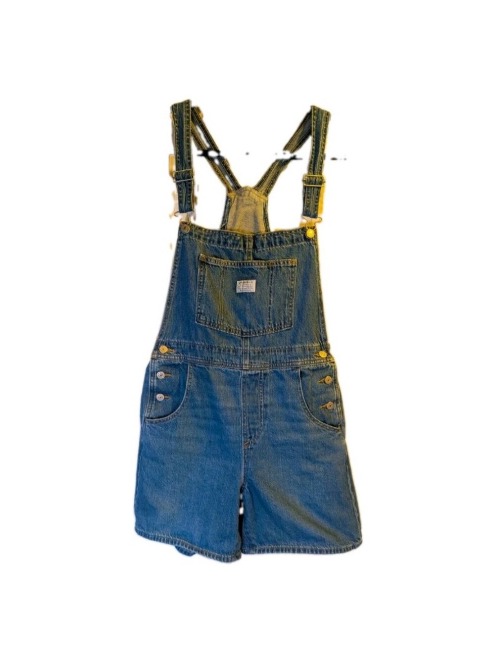 Classic Denim Adult Short Overalls - Blue